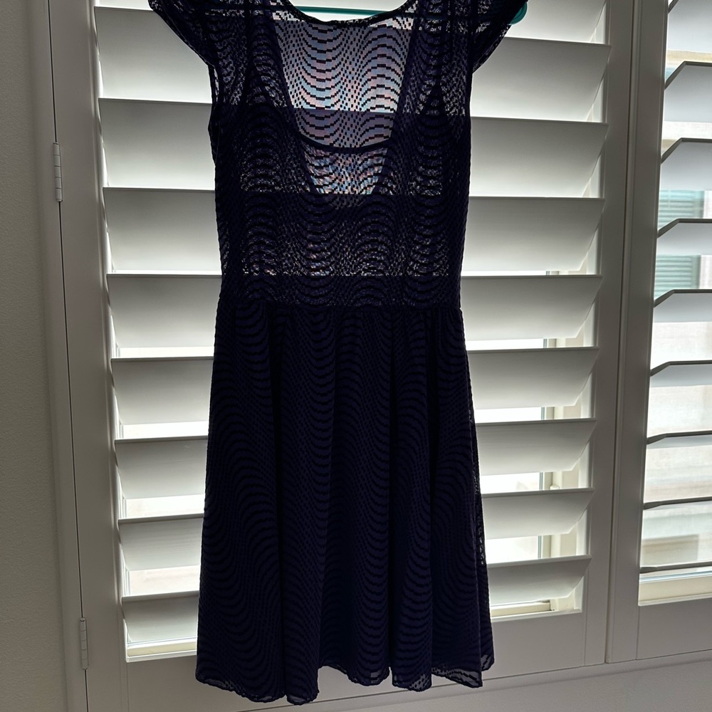 Motel Rocks Blue Fit and Flare Midi Dress